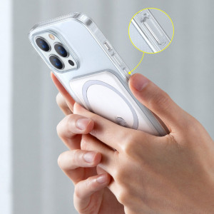 Гръб със стойка BASEUS Magnetic - iPhone 13 прозрачен - Img 20