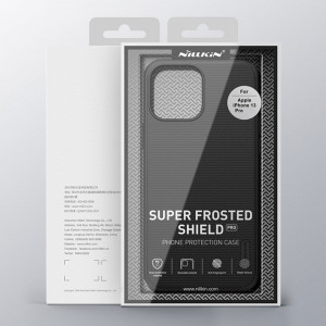 Гръб със стойка NILLKIN Super Frosted Shield - iPhone 13 Pro черен - Img 5