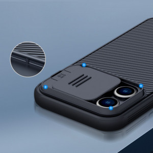 Гръб с подвижно покритие за камерата NILLKIN CamShield Pro MagSafe - iPhone 14 Pro Max син - Img 8