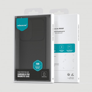 Гръб с подвижно покритие за камерата NILLKIN CamShield Pro MagSafe - Samsung Galaxy S23 Ultra черен - Img 5