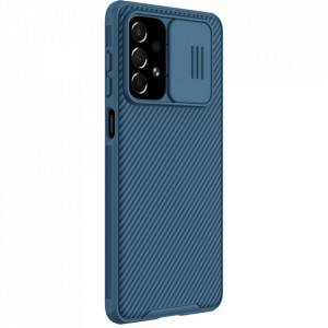 Гръб с подвижно покритие за камерата NILLKIN CamShield Pro - Samsung Galaxy A73 5G син - Img 6