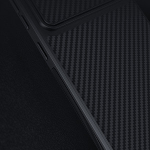 Гръб с подвижно покритие за камерата NILLKIN Synthetic Fiber S - Samsung Galaxy S23+ черен - Img 12