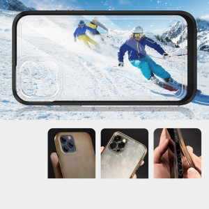Гръб Clear 3в1 с гел рамка - iPhone 11 Pro Max черен - Img 3