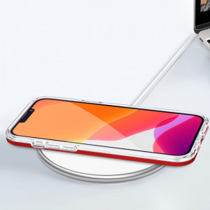 Гръб Clear 3в1 с гел рамка - iPhone 13 Pro червен - Img 7