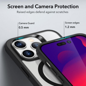 Гръб ESR Classic Hybrid MagSafe - iPhone 14 Pro Max прозрачен с черна рамка - Img 6