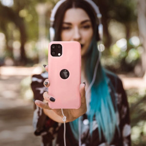 Гръб FORCELL Silicone - iPhone 12 Pro Max (с отвор за пръстов отпечатък) розов - Img 12