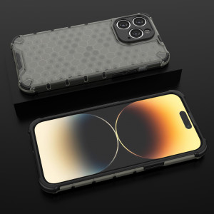 Гръб Honeycomb Armor със силиконов бъмпер - iPhone 14 Pro Max черен - Img 18