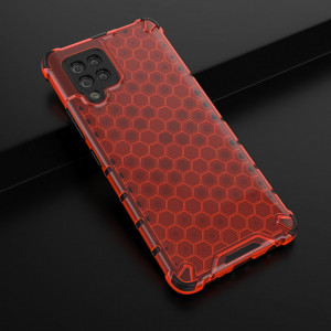 Гръб Honeycomb Armor със силиконов бъмпер - Samsung Galaxy A42 5G червен - Img 8