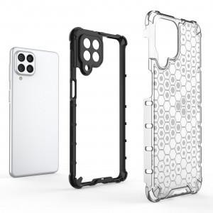 Гръб Honeycomb Armor със силиконов бъмпер - Samsung Galaxy M53 прозрачен - Img 5