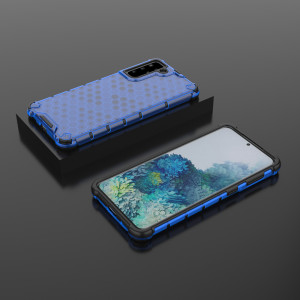 Гръб Honeycomb Armor със силиконов бъмпер - Samsung Galaxy S22+ син - Img 13