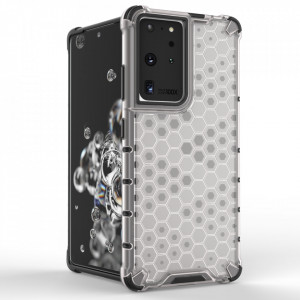 Гръб Honeycomb Armor със силиконов бъмпер - Samsung Galaxy S22 Ultra прозрачен - Img 2