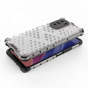 Гръб Honeycomb Armor със силиконов бъмпер - Xiaomi Mi 11i / Mi 11X / Poco F3 / Redmi K40 / K40 Pro / K40 Pro Plus червен - Img 9