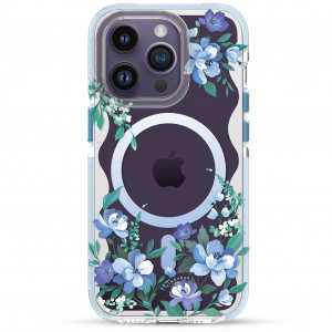 Гръб KINGXBAR Flora MagSafe - iPhone 14 Plus орхидея - Img 1