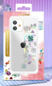 Гръб KINGXBAR Lucky с оригинални кристали Swarovski - iPhone 12 mini (късмет) прозрачен - Img 5