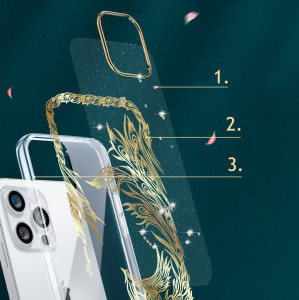 Гръб KINGXBAR Phoenix - iPhone 13 многоцветен - Img 3