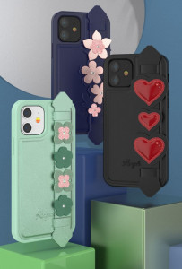 Гръб KINGXBAR Sweet с оригинални кристали Swarovski - iPhone 12 / 12 Pro зелен - Img 3