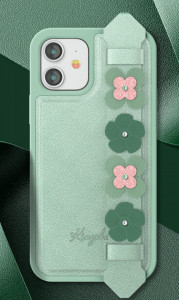 Гръб KINGXBAR Sweet с оригинални кристали Swarovski - iPhone 12 / 12 Pro зелен - Img 7