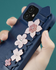 Гръб KINGXBAR Sweet с оригинални кристали Swarovski - iPhone 12 / 12 Pro зелен - Img 11