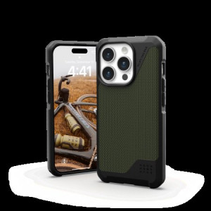 Гръб UAG Metropolis LT MagSafe - iPhone 15 Pro зелен кевлар - Img 3