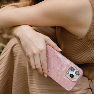 Гръб UNIQ Coehl Terrazzo - iPhone 14 Plus розов корал - Img 4