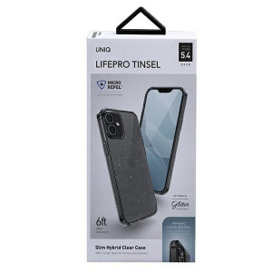 Гръб UNIQ LifePro Tinsel - iPhone 12 mini черен - Img 4