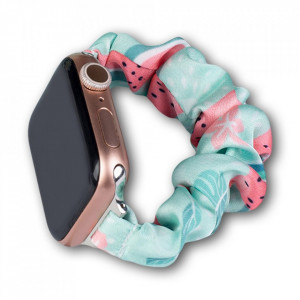 Еластична текстилна каишка - Apple Watch 45mm Series 7 / 44mm SE / 44mm Series 6 / 44mm Series 5 / 44mm Series 4 / 42mm Series 3 / 42mm Series 2 пъпеш - Img 1