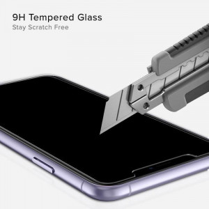 Закален стъклен протектор SPIGEN Align Master TR с филтър за поверителност и инструмент за поставяне - iPhone 11 / XR - Img 16