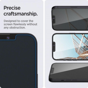 Закален стъклен протектор SPIGEN TR Slim - iPhone 13 / 13 Pro / 14 PRIVACY - Img 2