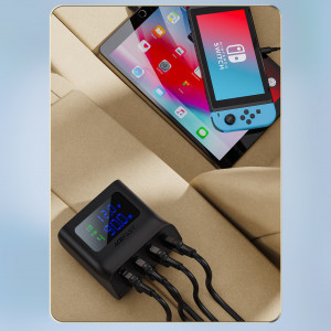 Зарядно за кола ACEFAST 90W 3x USB Type A / USB Type C / вход за запалка PPS PD 3.0 QC 3.0 AFC FCP с дисплей (B8) черно - Img 13