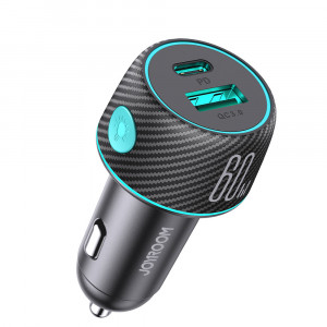 Зарядно за кола JOYROOM 60W USB Type A / USB Type C (JR-CCN01) черно - Img 9