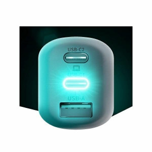 Зарядно за стена 3MK Hyper GaN Charger 65W USB Type A / 2x USB Type C PD QC бяло - Img 3