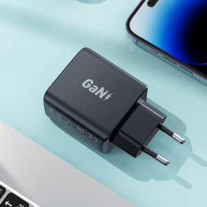 Зарядно за стена ACEFAST GaN 35W PD 2x USB Type C (A49) черно - Img 6