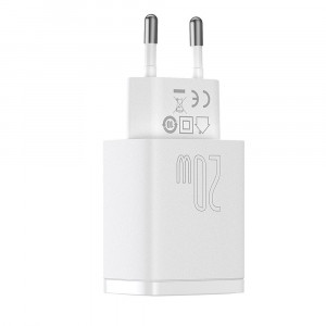 Зарядно за стена BASEUS 20W 3A USB Type A / USB Type C PD QC3.0 (CCXJ-B02) бяло - Img 3