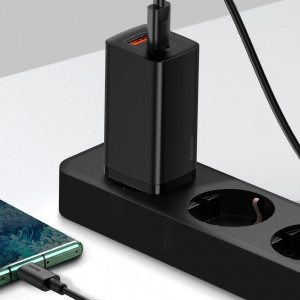 Зарядно за стена BASEUS GaN2 Lite 65W USB Type A / USB Type C PD QC3.0 (CCGAN2L-B01) черно - Img 8