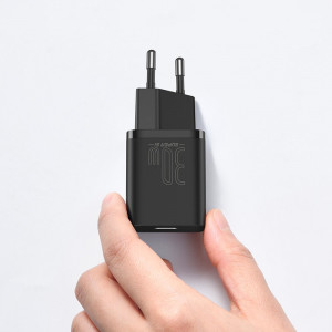 Зарядно за стена BASEUS Super Si 1C 30W USB Type C PD QC (CCSUP-J01) черно - Img 13