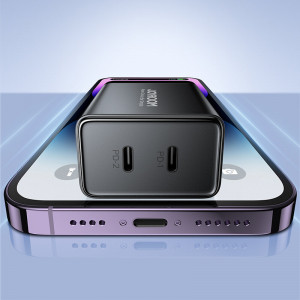 Зарядно за стена JOYROOM JR-TCF09 40W 2x USB Type C черно - Img 10