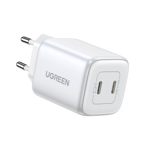 Зарядно за стена UGREEN GaN 45W 2x USB Type C PD QC (CD294) бяло - Img 4