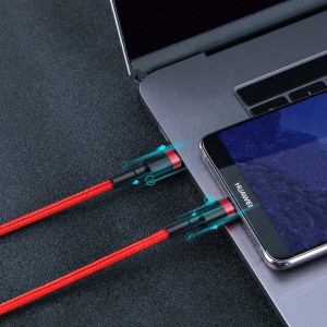 Кабел за зареждане и данни с оплетка BASEUS Cafule USB Type C към USB Type C с бързо зареждане 3.0 Power Delivery 2.0 3A 60W 20V 1m (CATKLF-GG1) черен / сив - Img 11