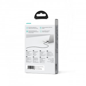 Кабел за зареждане и данни с оплетка JOYROOM Multi-Color SA34-CC3 USB Type C към USB Type C 60W с бързо зареждане 1m черен - Img 6