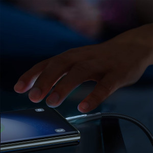 Кабел за зареждане и данни с оплетка JOYROOM Pioneer SA31-AC6 USB Type A към USB Type C 100W 1.2m черен - Img 4