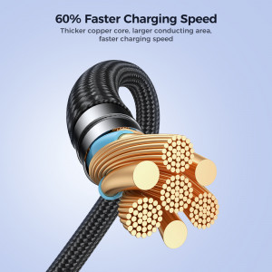 Кабел за зареждане и данни с оплетка JOYROOM Pioneer SA31-CC5 USB Type C към USB Type C 240W 1.2m черен - Img 18