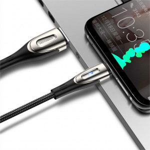 Кабел за зареждане и данни с оплетка JOYROOM Sharp с бързо зареждане USB Type A към Lightning с бързо зареждане 3A 1.2m черен (S-M411) - Img 5