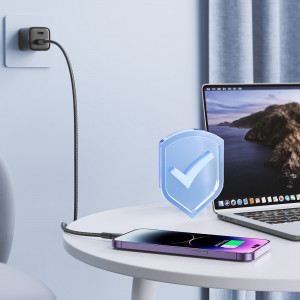 Кабел за зареждане и данни с оплетка JOYROOM Surpass USB Type A към Lightning 2.4A 2m черен (S-UL012A11) - Img 9
