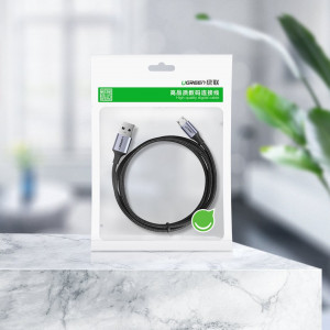Кабел за зареждане и данни с оплетка UGREEN кабел USB Type A към micro USB кабел 1m сив (60146) - Img 14