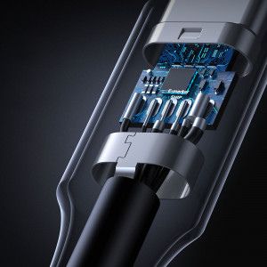 Кабел за зареждане и данни с оплетка UGREEN US557 USB Type C към USB Type C Power Delivery 100W 1m бял - Img 5