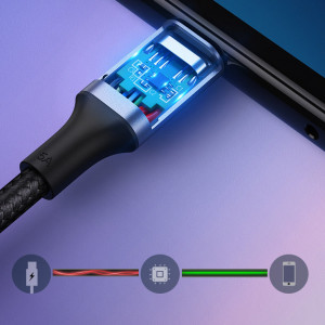 Кабел за зареждане и данни с оплетка UGREEN USB Type C към USB Type C Power Delivery 100W с бързо зареждане FCP 5A 3m сив (90120 US316) - Img 8