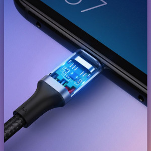 Кабел за зареждане и данни с оплетка UGREEN USB Type C към USB Type C 5A 100W Power Delivery с бързо зареждане 3.0 FCP 480Mb/s 2m сив (70429 US316) - Img 6