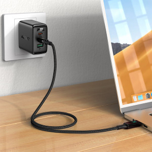 Кабел за зареждане и данни ACEFAST USB Type C към Lightning MFi 30W 3A 1.2m (C6-01) черен - Img 4