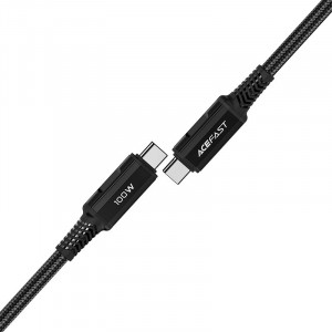 Кабел за зареждане и данни ACEFAST USB Type C към USB Type C 2m 100W 20V 5A черен (C4-03 черен) - Img 3