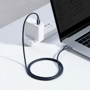 Кабел за зареждане и данни BASEUS Crystal Shine USB Type C към USB Type C с бързо зареждане 100W 1.2m (CAJY000601) черен - Img 10